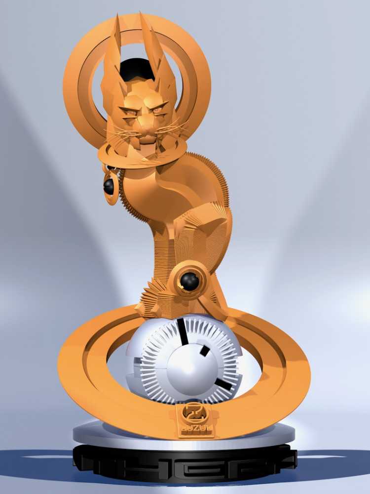 OZ.ANIMAUX PANTHERA LEO HORLOGE chat