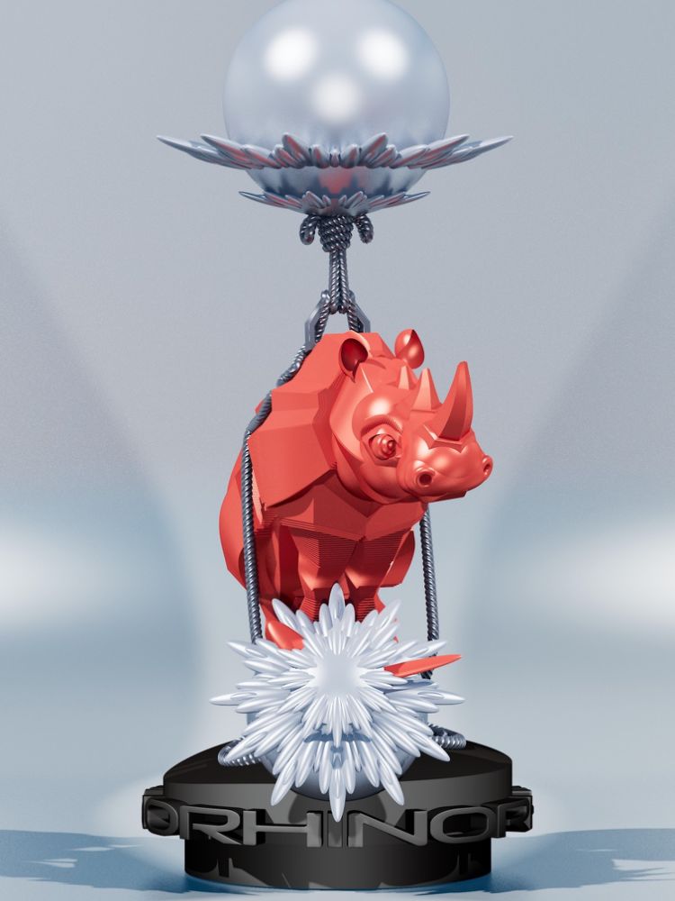OZ.ANIMAUX RHINO HORLOGE rhinocéros