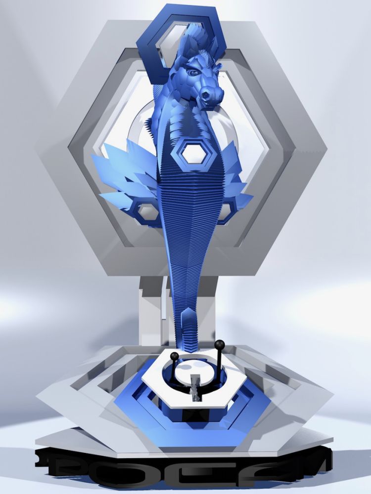 OZ.ANIMAUX HYPPOCAMPO HORLOGE hyppocampe