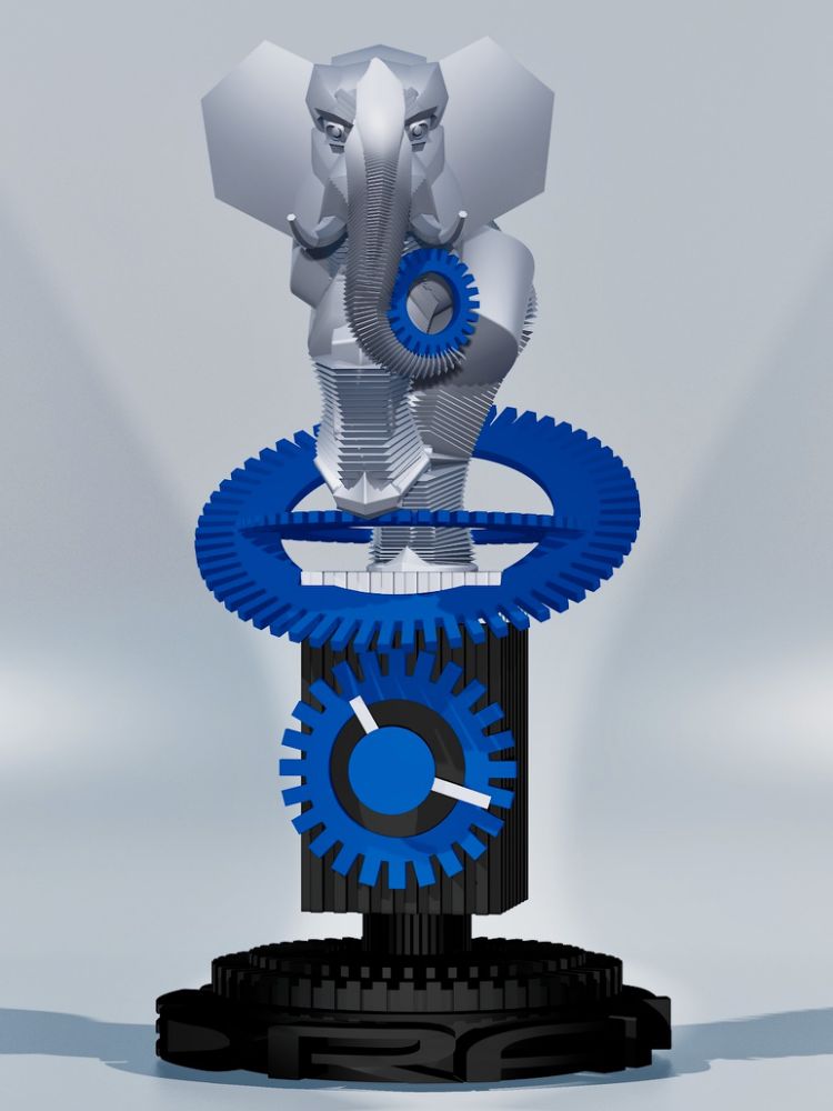 OZ.ANIMAUX 'MEDRANO' HORLOGE éléphant